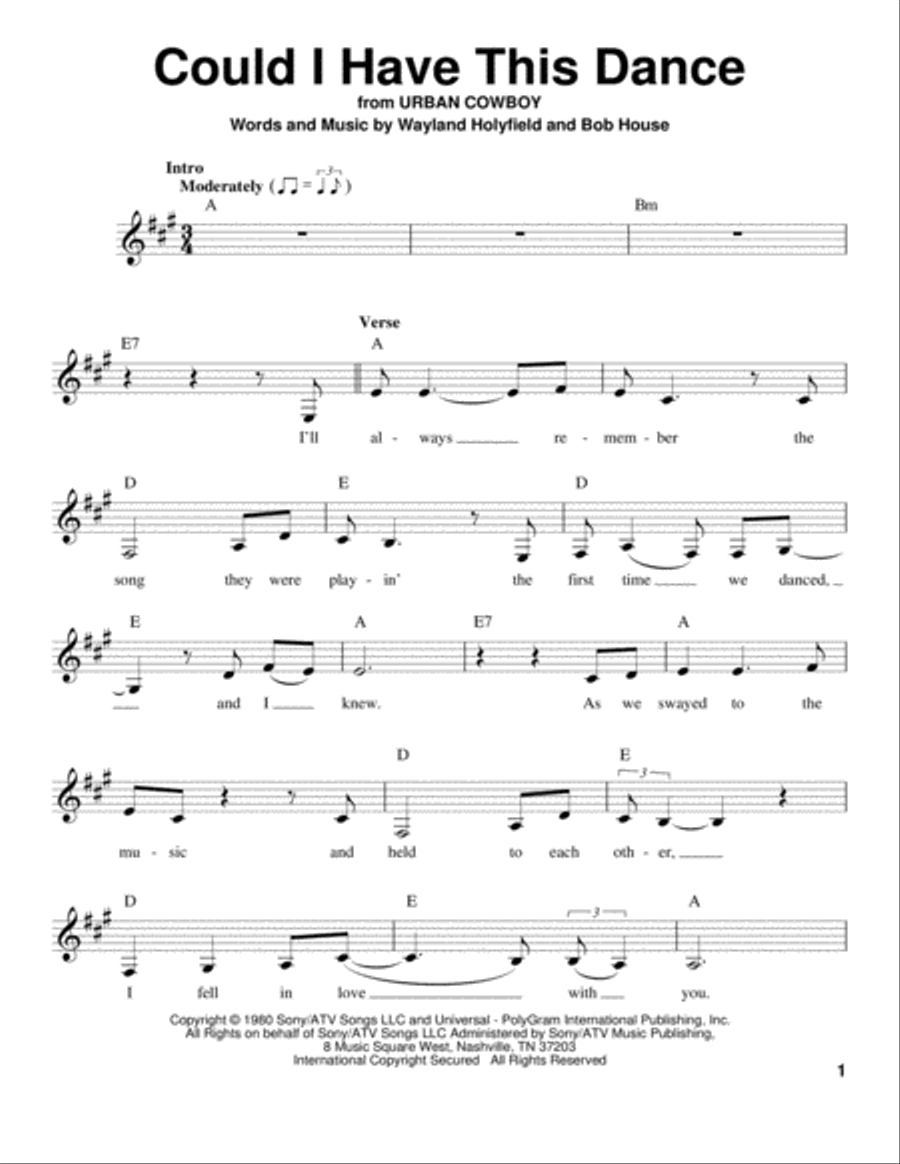 Could I Have This Dance Voice scores gallery preview page 1