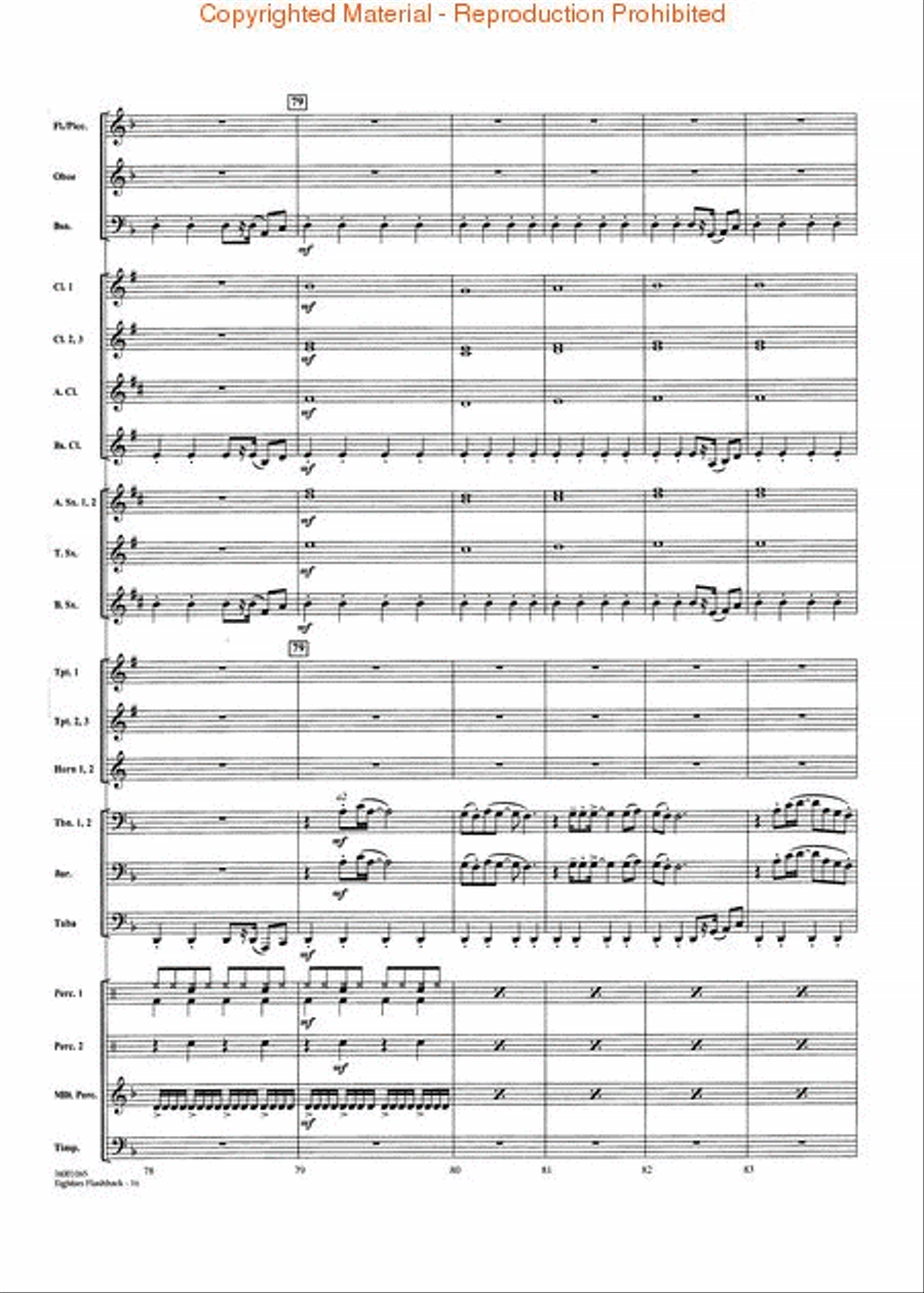 Eighties Flashback Concert Band scores gallery preview page 3