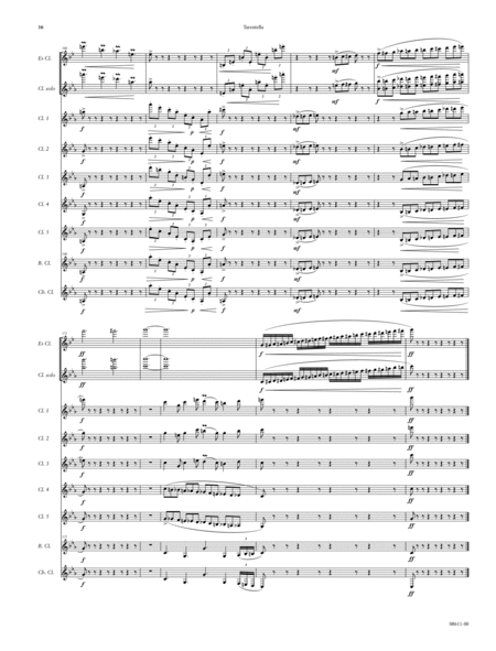 Concerto for Clarinets, Fourth Movement -- Tarentella image number null
