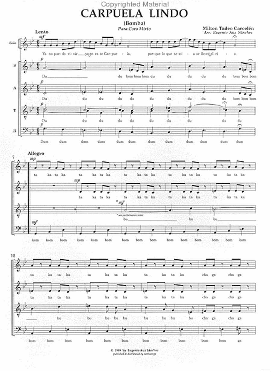 carpuela lindo 4-Part scores gallery preview page 2