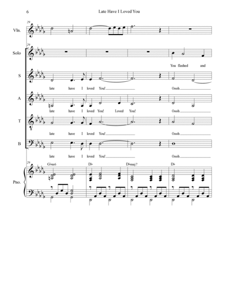 Late Have I Loved You (Solo with SATB) image number null