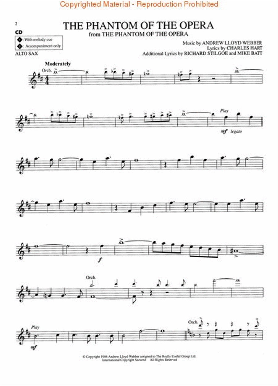Andrew Lloyd Webber Classics - Alto Sax Alto Saxophone scores gallery preview page 2