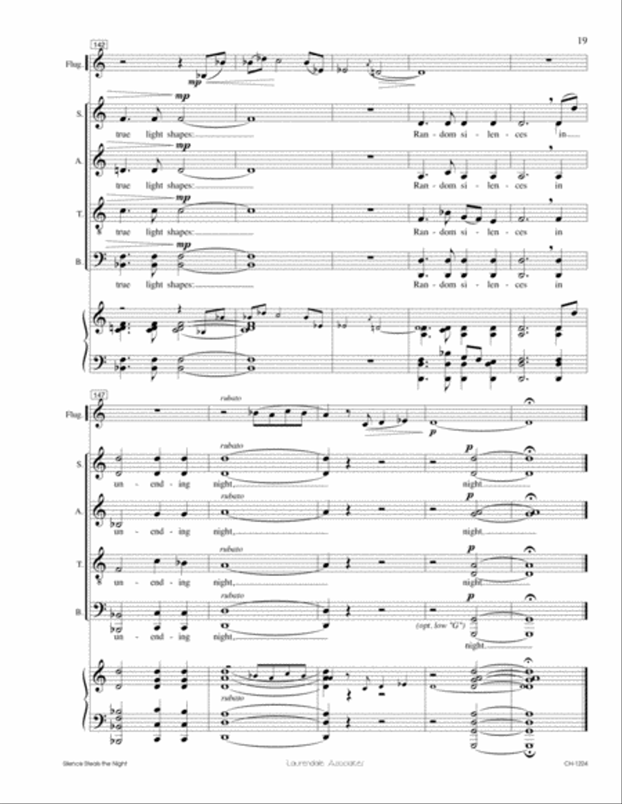 Silence Steals the Night 4-Part scores gallery preview page 6