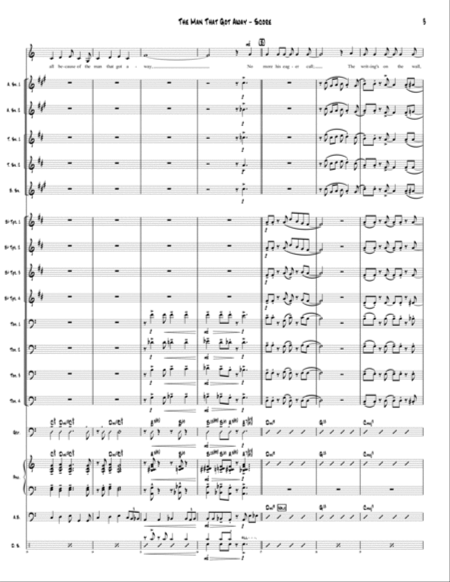 The Man That Got Away Jazz Ensemble scores gallery preview page 4