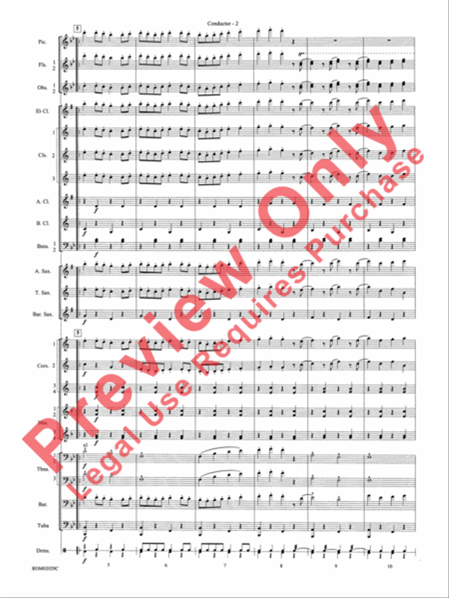 George Washington Bicentennial March Concert Band scores gallery preview page 5