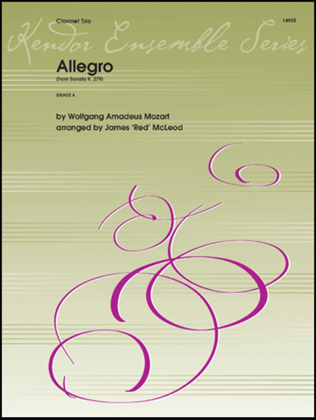 Book cover for Allegro (from Sonata K. 279)