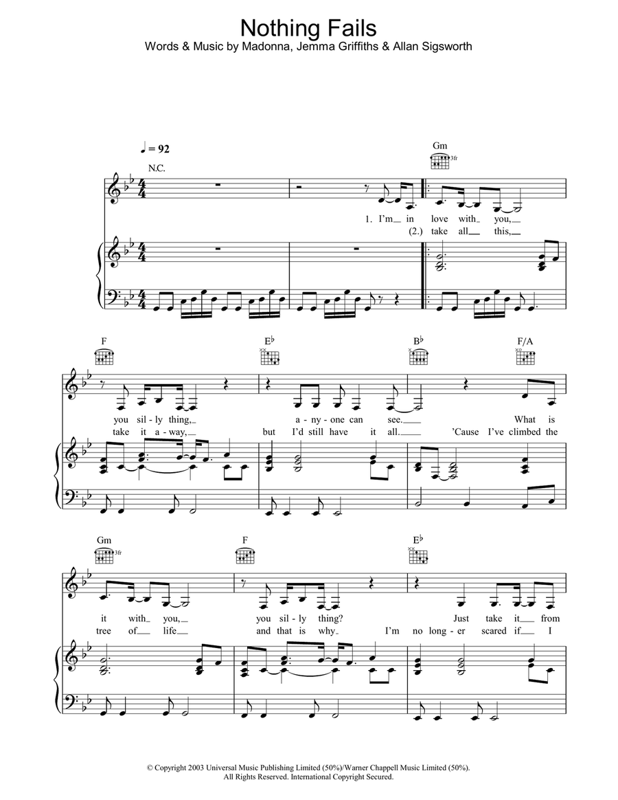 Nothing Fails Acoustic Guitar scores gallery preview page 1