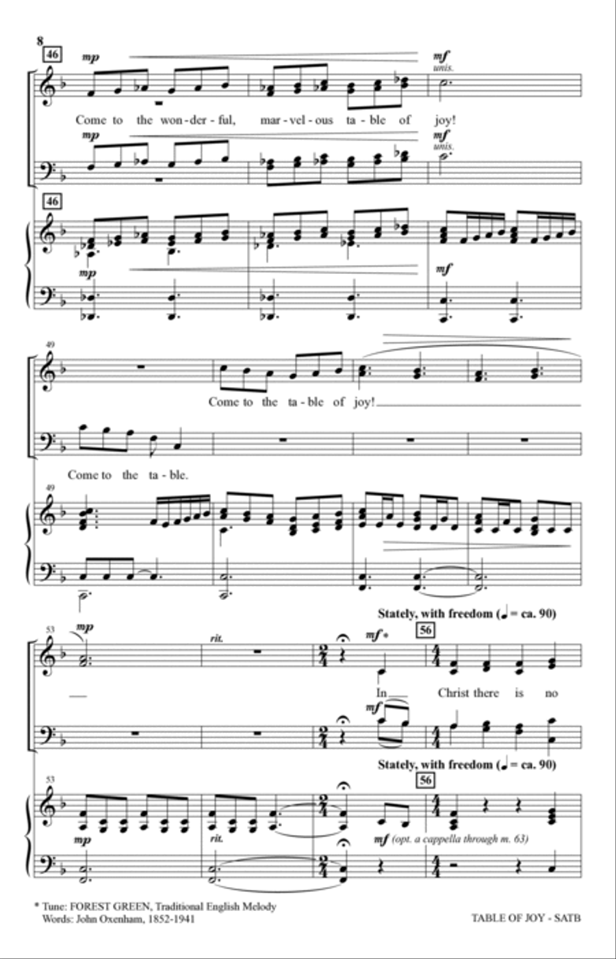 Table Of Joy 4-Part scores gallery preview page 6