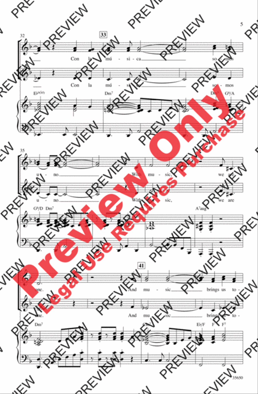 Con la Música Women's Choir scores gallery preview page 5