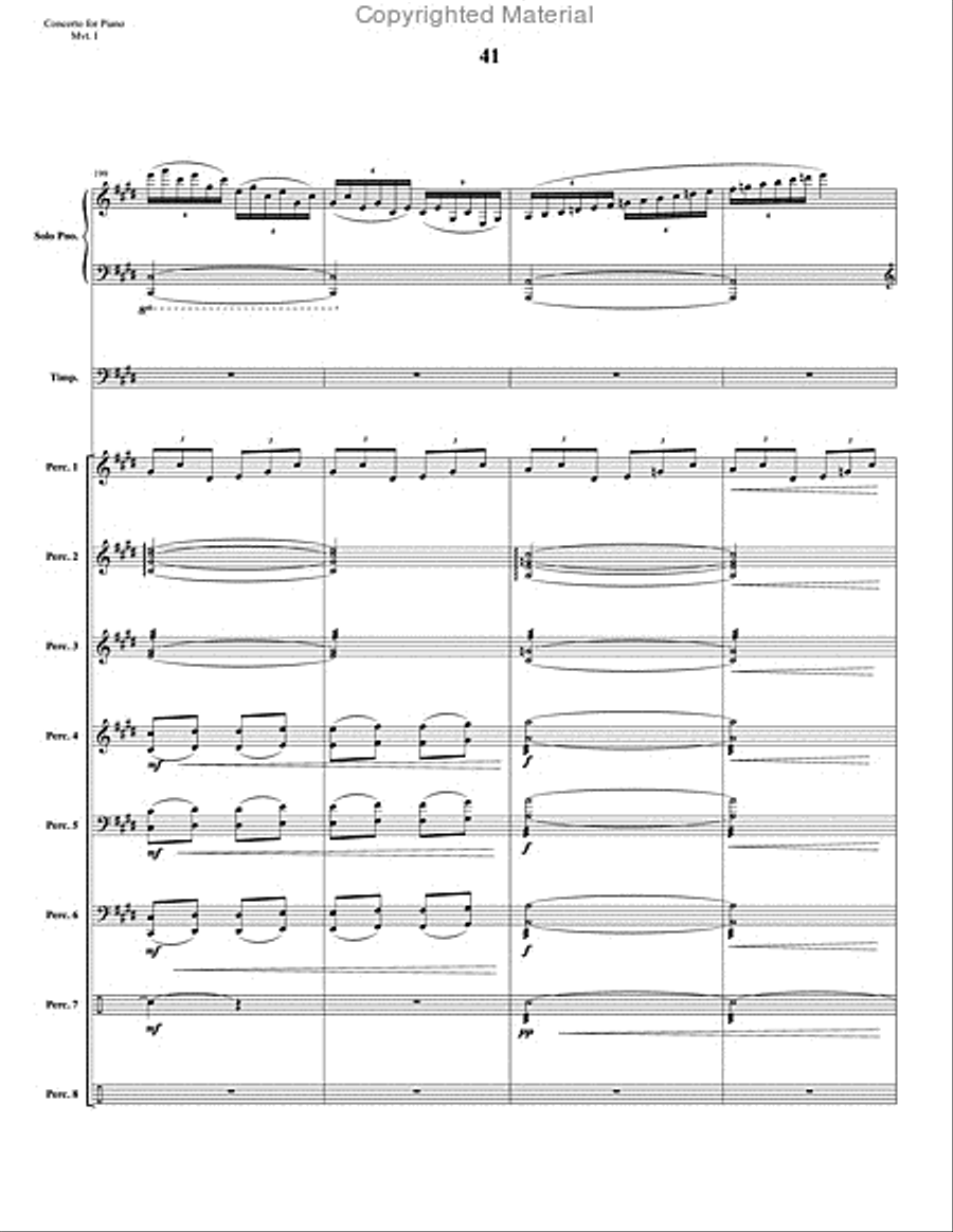 Concerto for Piano and Percussion Orchestra Percussion Ensemble scores gallery preview page 63