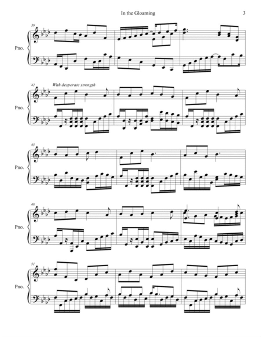 In the Gloaming Piano Solo scores gallery preview page 3