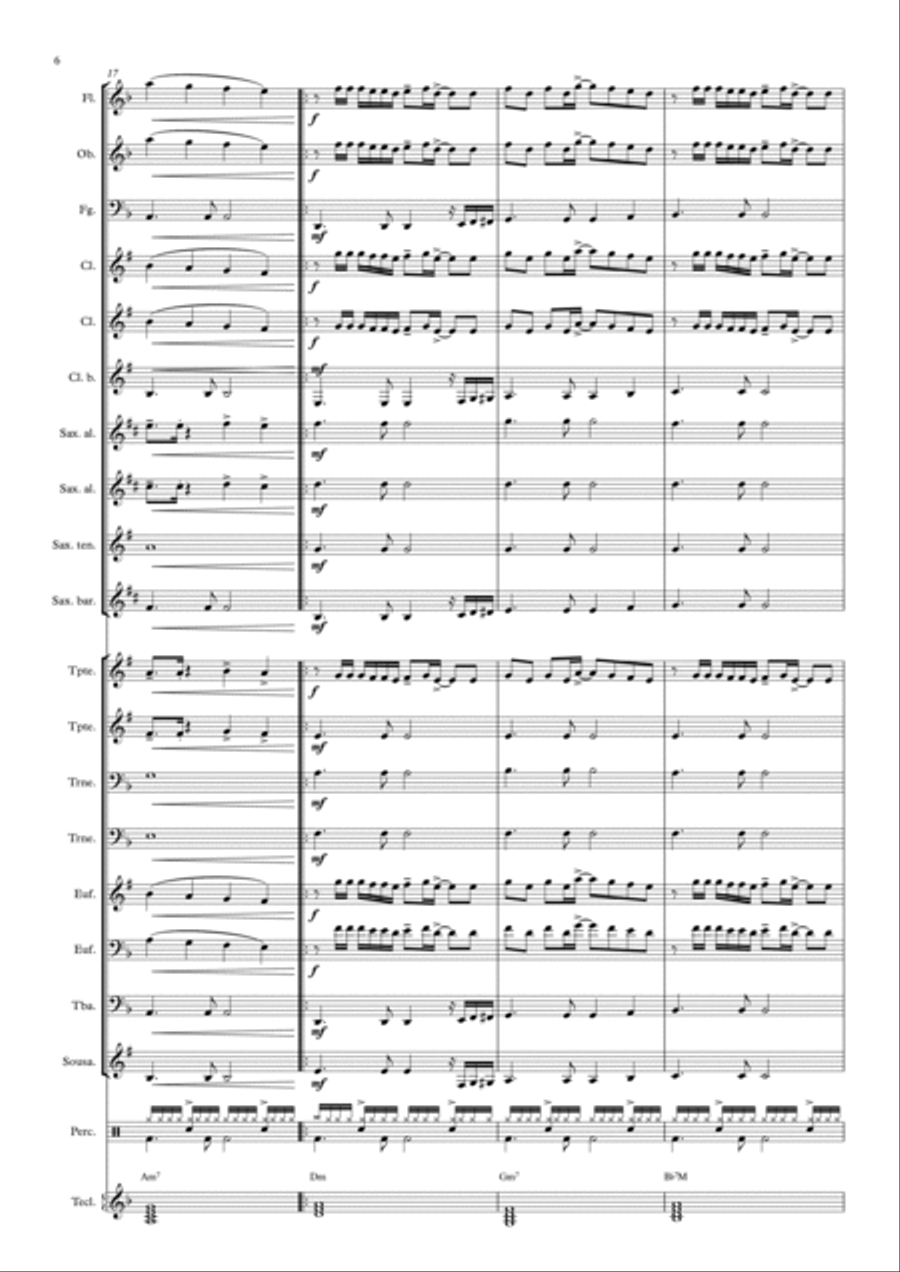 Careless Whisper Concert Band scores gallery preview page 6