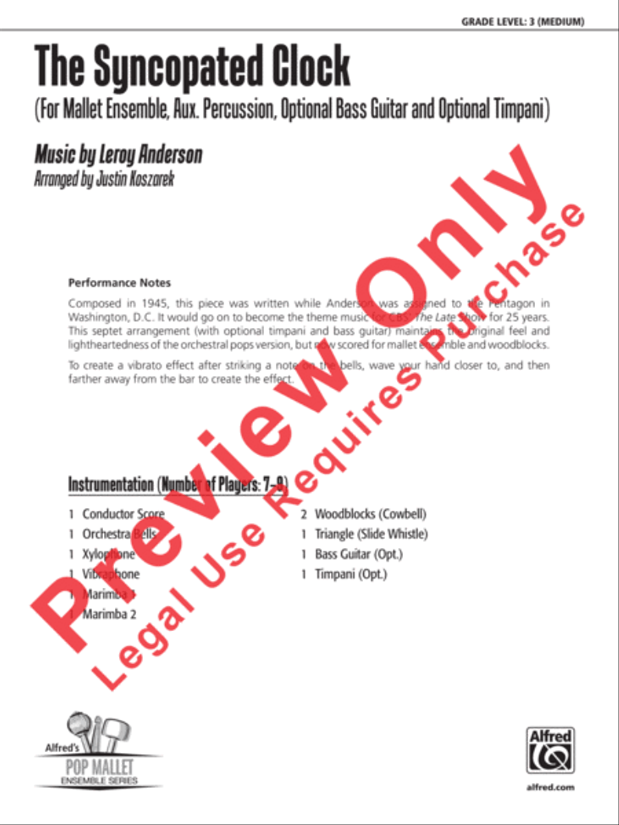 The Syncopated Clock Percussion Ensemble scores gallery preview page 2