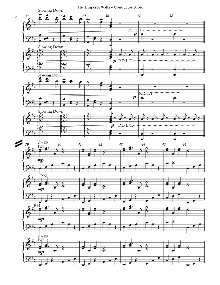 The Emperor Waltz, Harp Conductor Score Small Ensemble scores gallery preview page 6