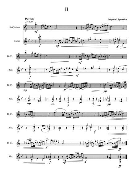 Frammenti - four short duets for clarinet and guitar