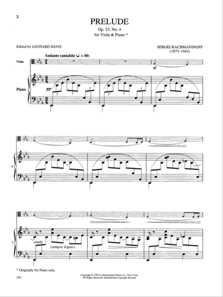 Prelude, Opus 23, No. 4 Prelude, Opus 23, No. 4 Piano Accompaniment scores gallery preview page 2
