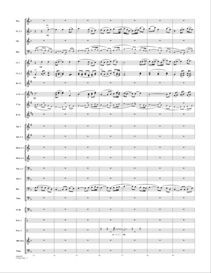 O Waly Waly (A Rhapsody For Band) - Conductor Score (Full Score) Concert Band scores gallery preview page 5