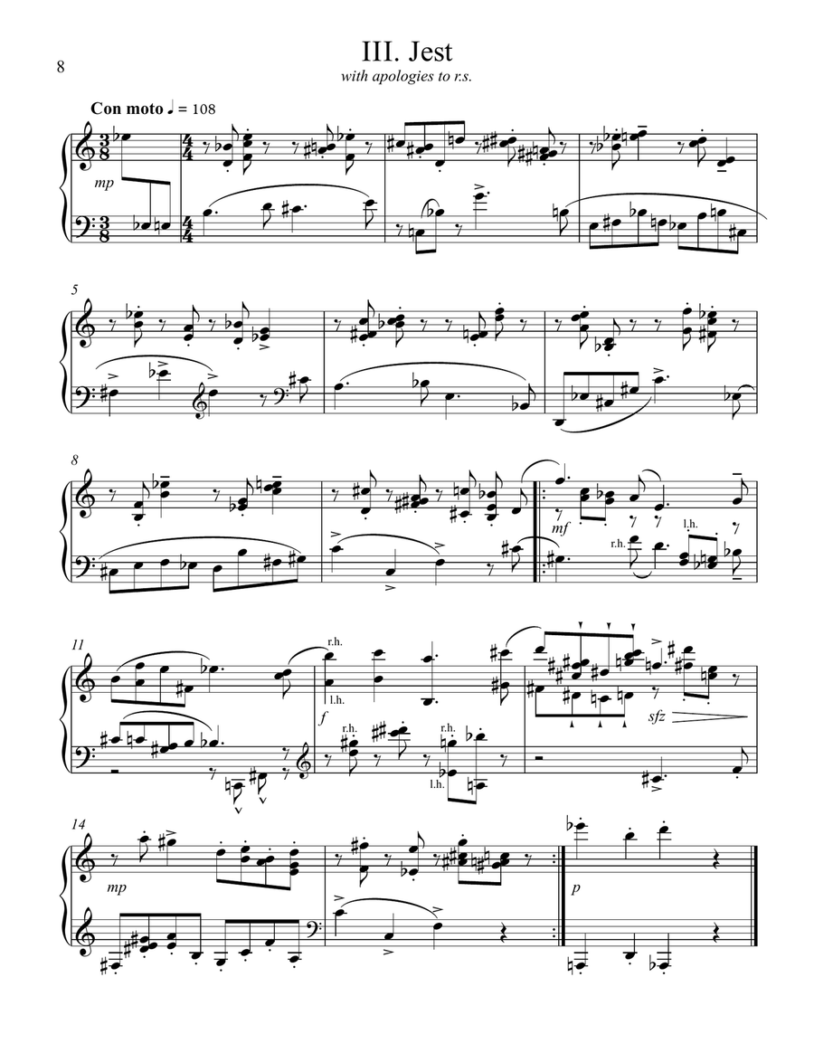 October Songs for solo piano Piano Solo scores gallery preview page 5