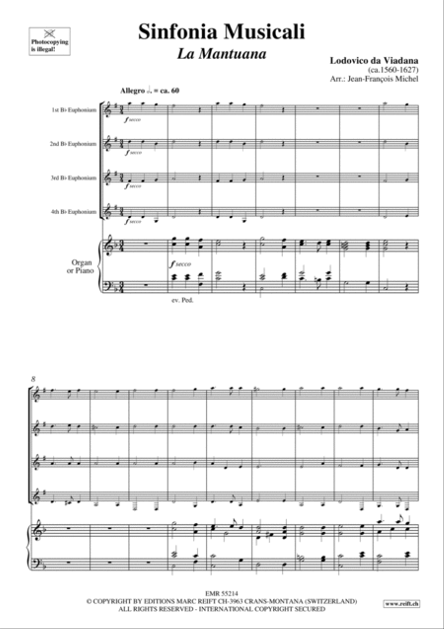 Sinfonia Musicali Euphonium Quartet scores gallery preview page 3