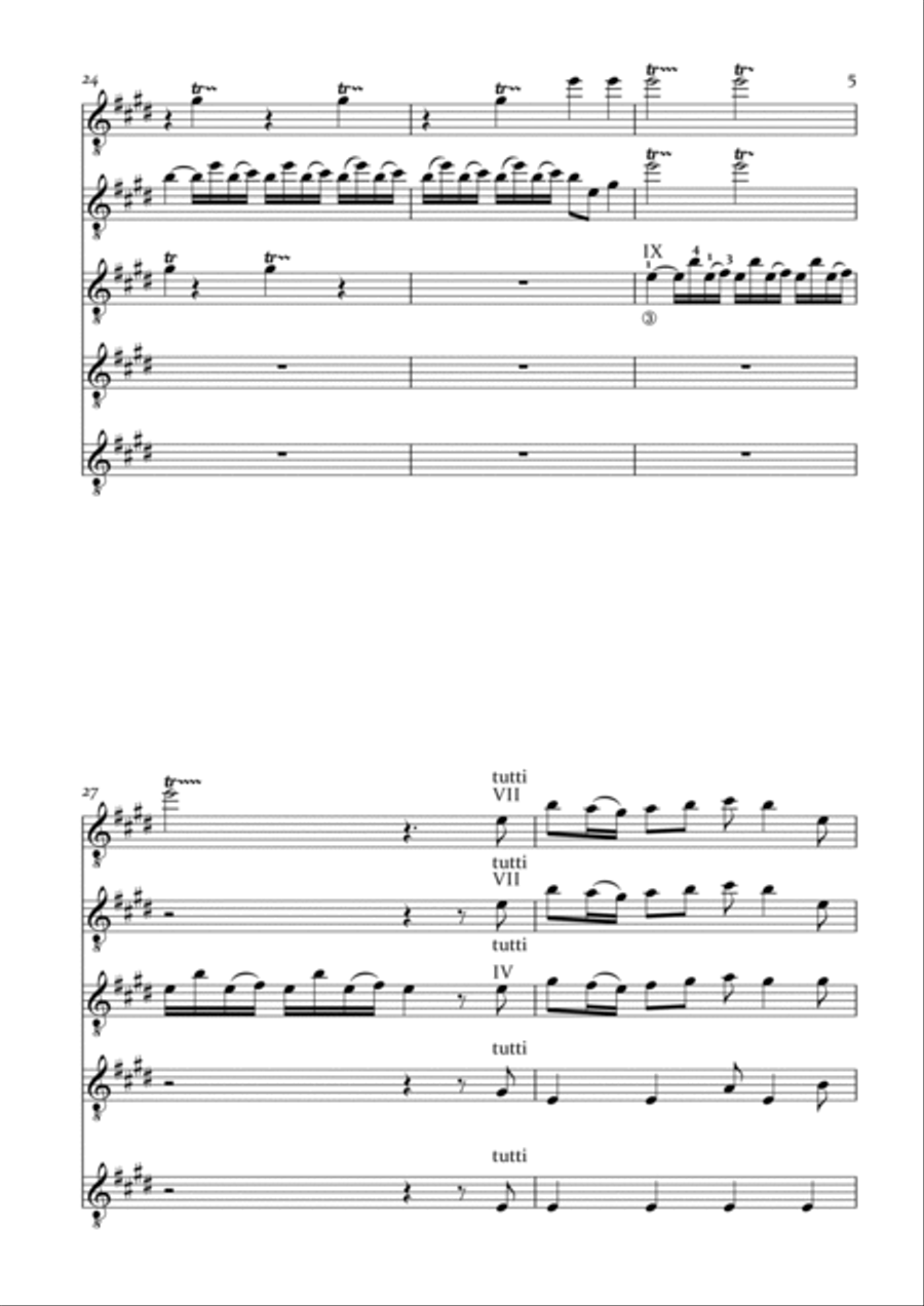 Vivaldi: Spring from 'The Four Seasons' Classical Guitar scores gallery preview page 5