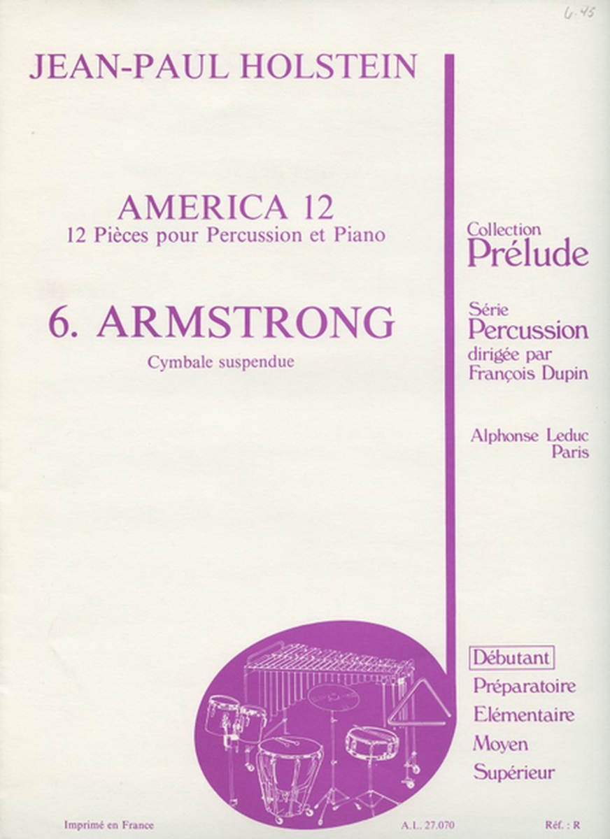 America 12 - 06-Armstrong/Cymbales et Piano