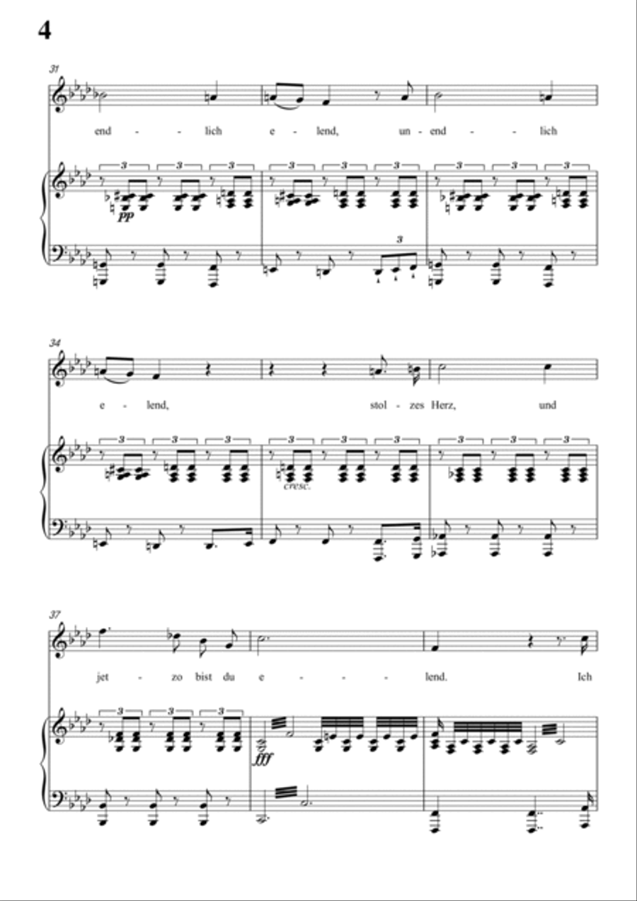 Schubert-Der Atlas in f minor,for Vocal and Piano Voice scores gallery preview page 5