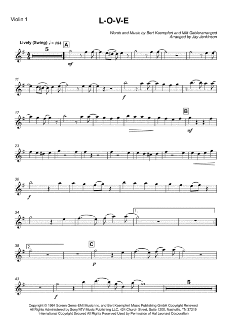 L-O-V-E L-O-V-E String Quartet scores gallery preview page 2