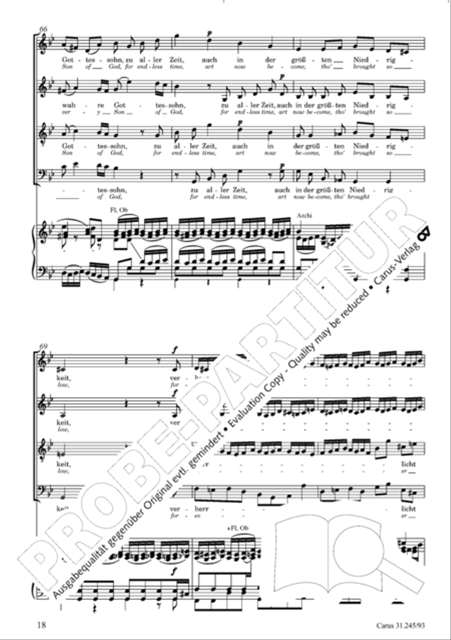 St. John Passion (Johannes-Passion) 4-Part scores gallery preview page 19