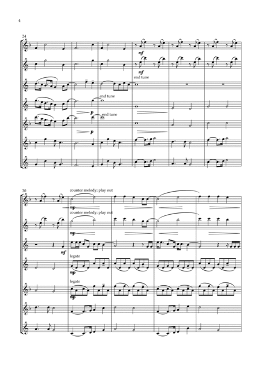 Fix You Saxophone Quartet scores gallery preview page 4