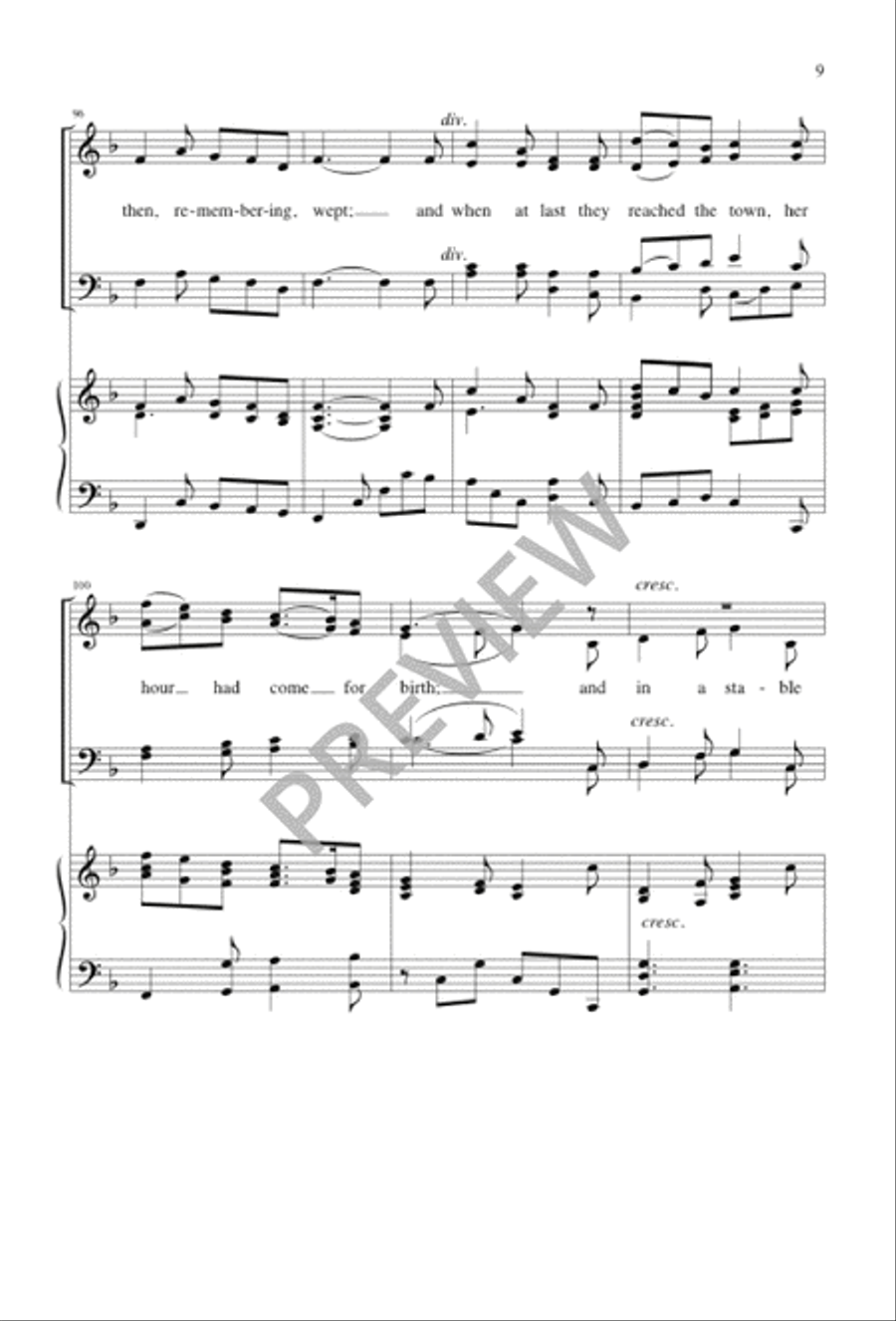 Young Mary Lived in Nazareth 4-Part scores gallery preview page 10