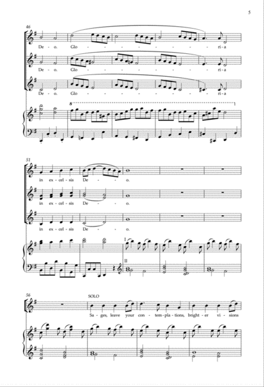 Angels from the Realms of Glory from Enchanted Carols SSA scores gallery preview page 5