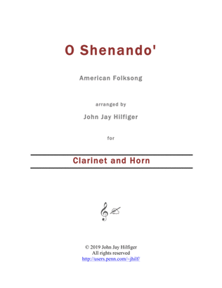 Book cover for Shenandoah for Clarinet and Horn