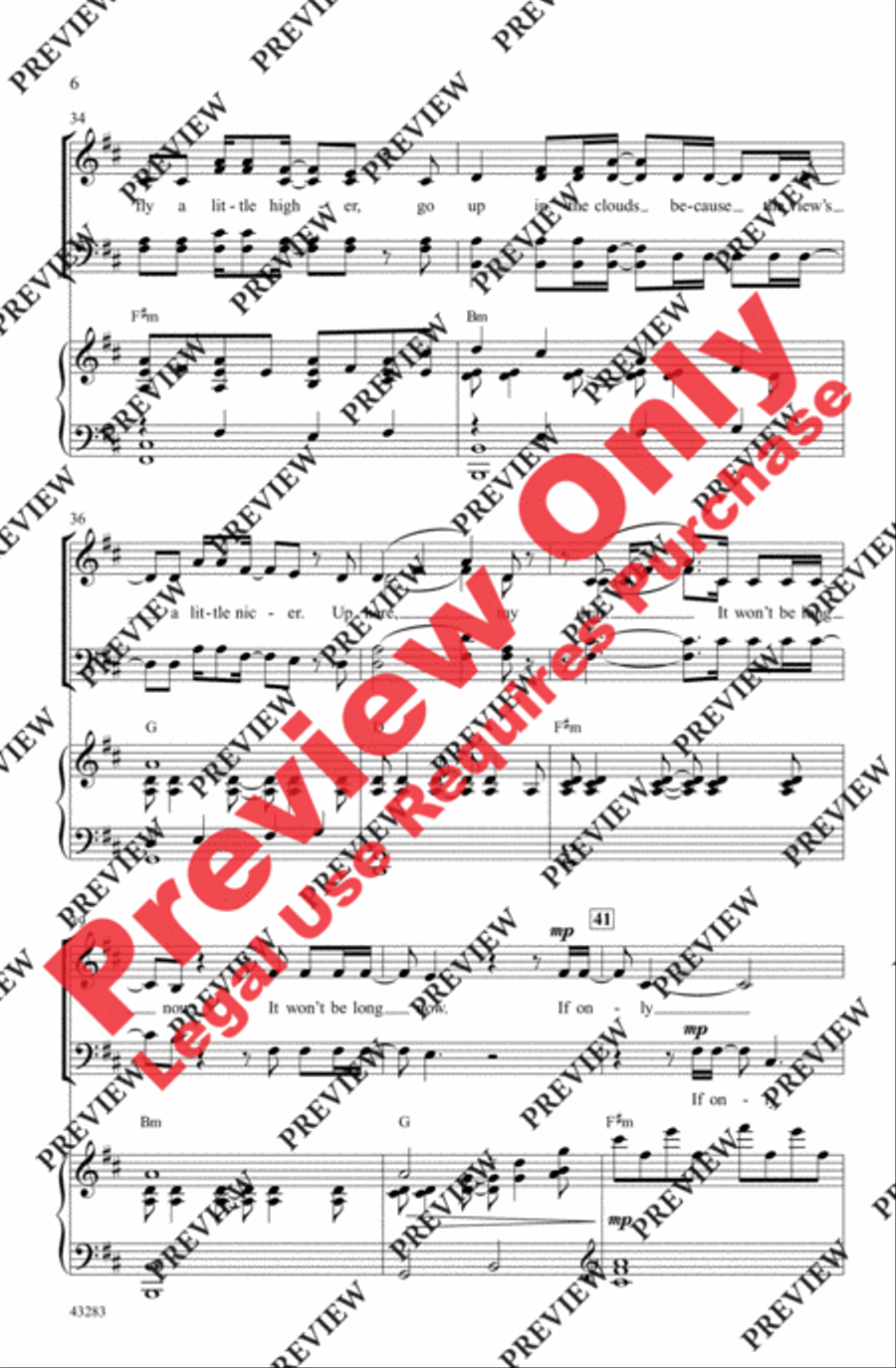 Clouds - SoundTrax CD (CD only) Choir scores gallery preview page 6