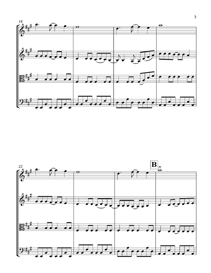 Just Like Heaven String Quartet scores gallery preview page 3