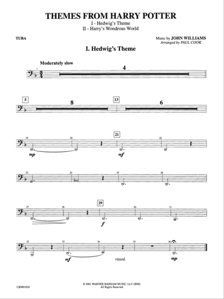 Harry Potter, Themes from: Tuba