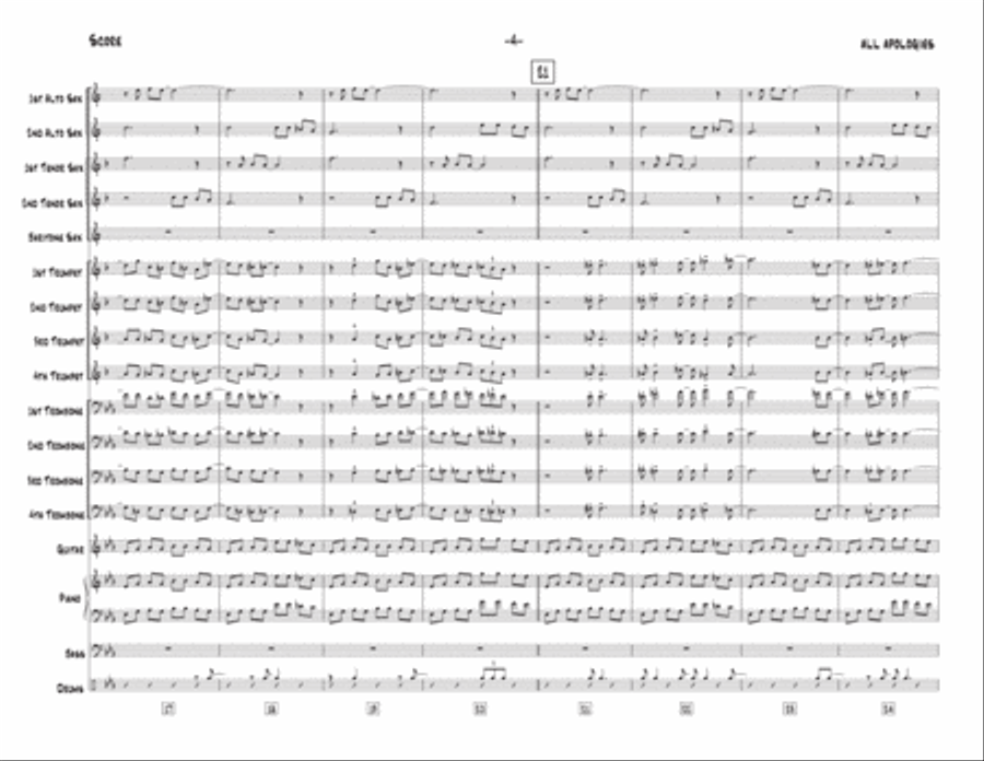 All Apologies All Apologies Jazz Ensemble scores gallery preview page 5