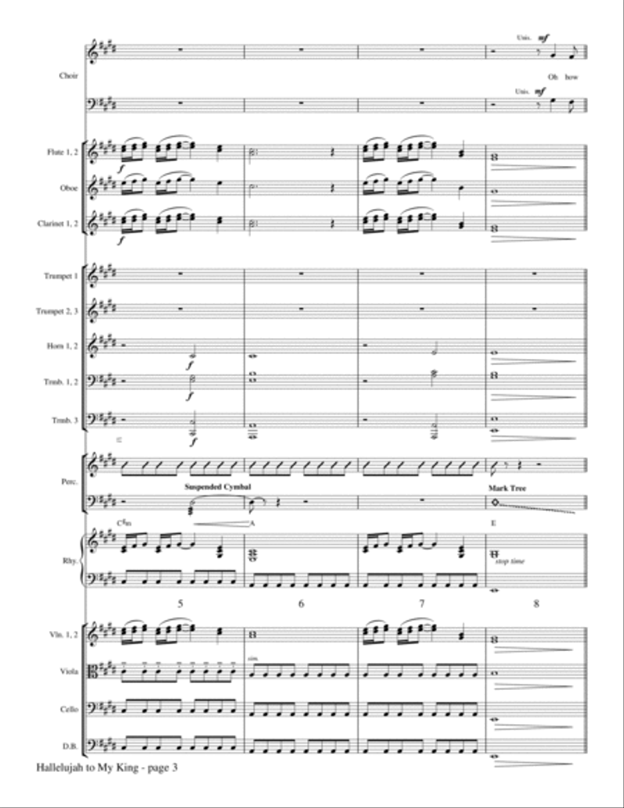 Hallelujah To My King - Full Score Choir scores gallery preview page 2