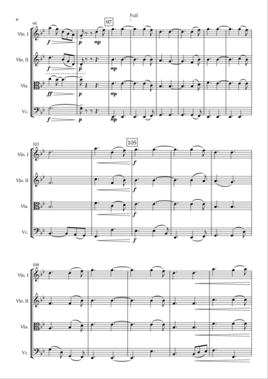 Hallelujah String Quartet scores gallery preview page 6