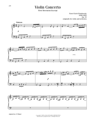 Violin Concerto in D Major, Op. 35, First Movement Excerpt
