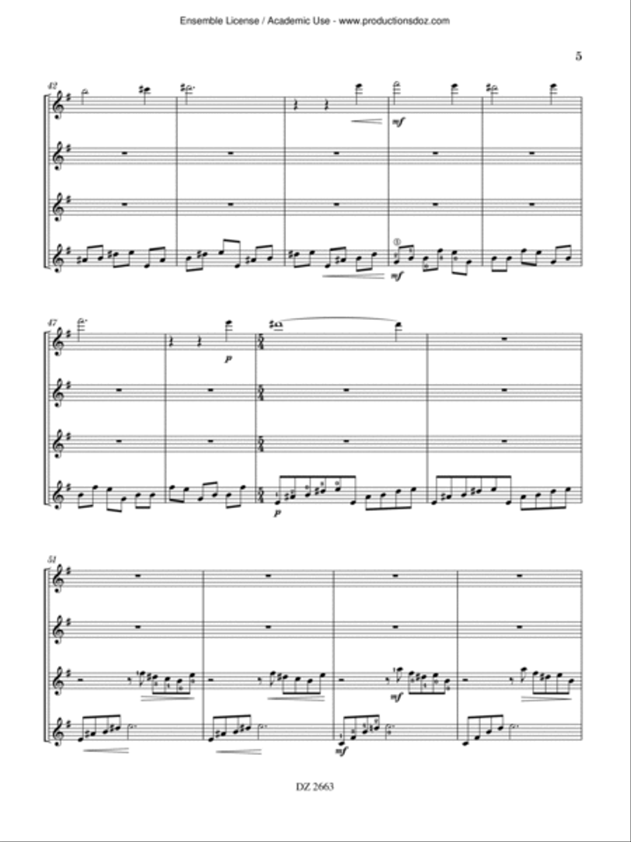 Dans la cour des grands Dans la cour des grands Guitar Ensemble scores gallery preview page 5