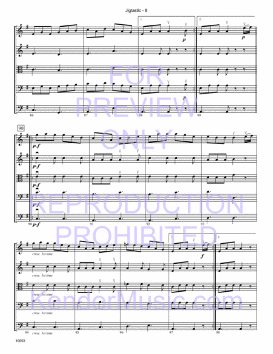 Jigtastic Jigtastic String Orchestra scores gallery preview page 9