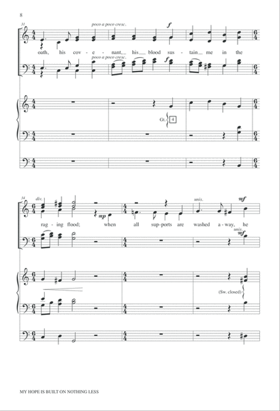 My Hope is Built on Nothing Less 4-Part scores gallery preview page 9
