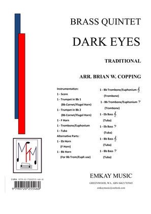 Book cover for DARK EYES – BRASS QUINTET