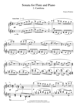 Sonata For Flute, 2nd Movement 'Cantilena: Assez Lent'