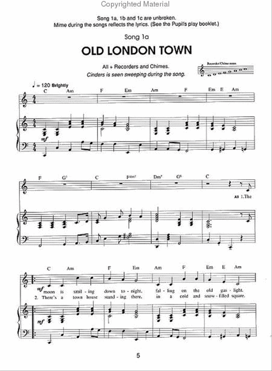 Nick Cornall: Cinders (Teacher's Book) Piano, Vocal, Guitar scores gallery preview page 2