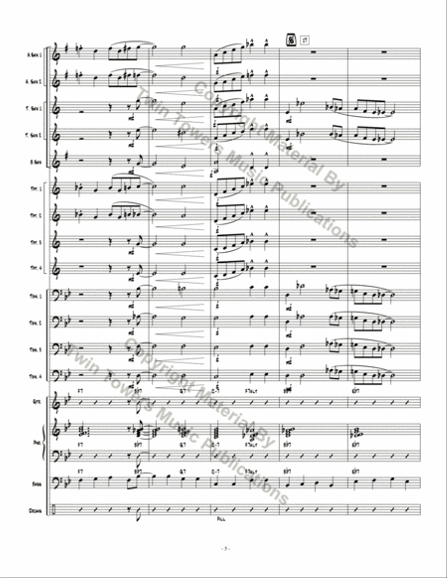 No Nonsense Blues Jazz Ensemble scores gallery preview page 6