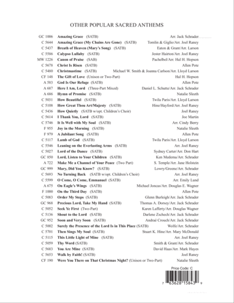 Just as I Am, I Come Just as I Am, I Come 4-Part scores gallery preview page 13