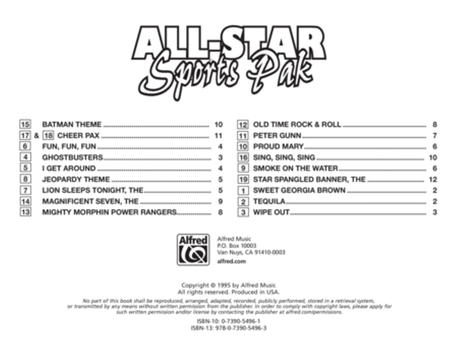 All-Star Sports Pak - Horn in Bb Marching Band scores gallery preview page 2