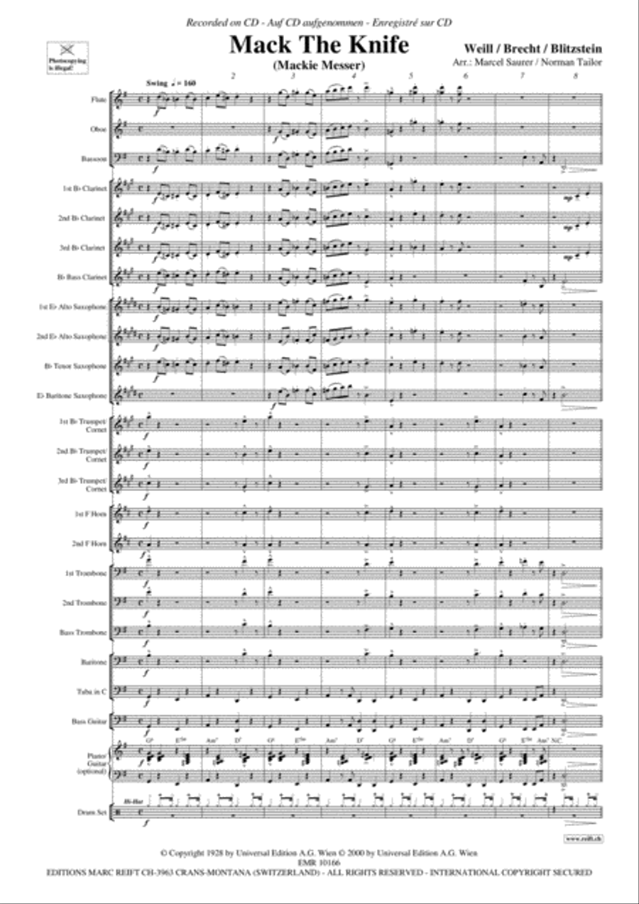 Mack The Knife Concert Band scores gallery preview page 4
