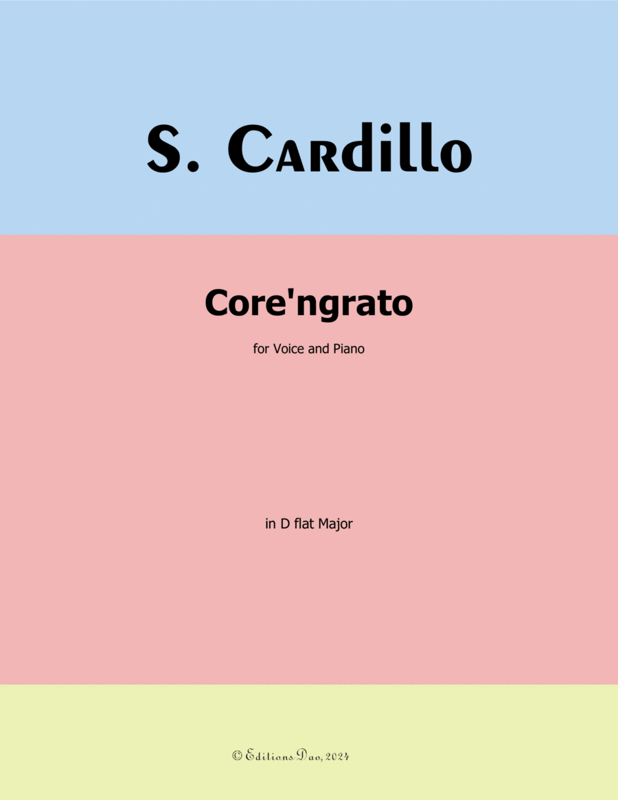 Corengrato, by S. Cardillo, in D flat Major